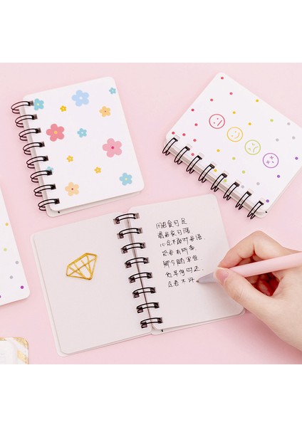 No.2 Tarzı Küçük Çiçekli Flip Spiral Defter Öğrenciler Mini Taşınabilir A7 Cep Defteri (Yurt Dışından) fırsatları