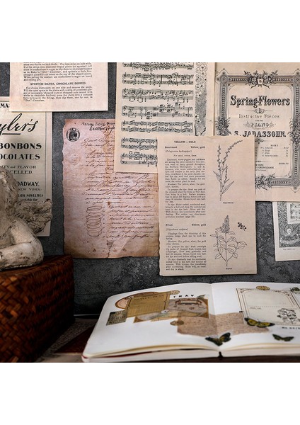 E Stili 10 Sayfa Vintage Mektup Scrapbooking Malzeme Kağıtları Dıy Dekorasyon El Sanatı Malzemesi (Yurt Dışından) fırsatları