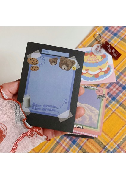 1 Adet 50 Yaprak F Stili 50 Sayfa Ins Sıcak Amerikan Retro Tarzı Sevimli Ayı Mini Taşınabilir Not Defteri Günlük Kitap Egzersiz Kitabı Papelaria Okul Ofis Malzemesi (Yurt Dışından) fırsatları