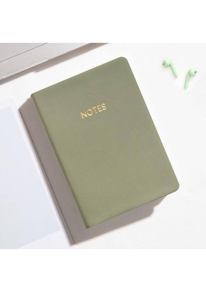 Yeşil Stil Boş Kağıt Mınkys Yeni Gelen A6 Boş Hatlı Yumuşak Pu Cep Günlüğü Defter Ajanda Notlar Kitap Hediye Okul Kırtasiye (Yurt Dışından)