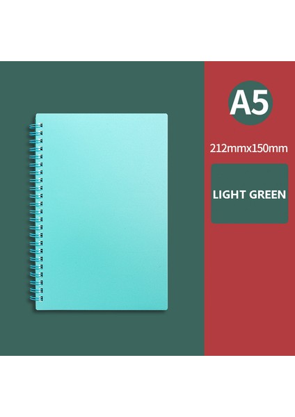 06-Izgara Stili A5 Morandi Bobin Spiral A5 Günlük Ajanda Defteri Izgara Kağıt Günlük Haftalık Planlayıcı Ajandası Organizer Not Defteri Okul Ofis Malzemeleri Kırtasiye (Yurt Dışından)
