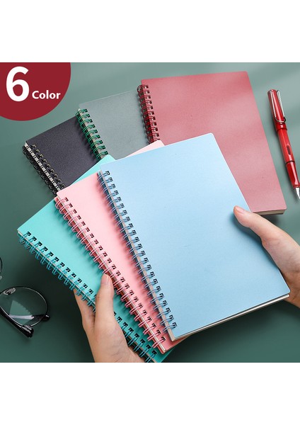 06-Izgara Stili A5 Morandi Bobin Spiral A5 Günlük Ajanda Defteri Izgara Kağıt Günlük Haftalık Planlayıcı Ajandası Organizer Not Defteri Okul Ofis Malzemeleri Kırtasiye (Yurt Dışından)