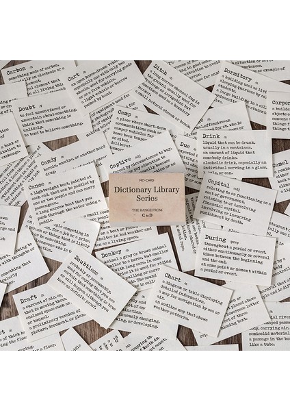 C-D Stili Vintage Retro Tarzı Sözlük Kütüphane Hatıra Scrapbooking Kağıdı Eski Moda Kırtasiye (Yurt Dışından)