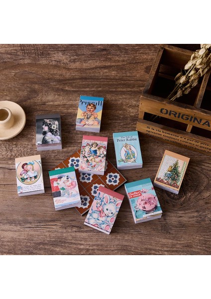 Xixiliunian Tarzı Notlar Yapışkanlı Memo Yaprakları Vintage Tavşan Kızlar Bebek Kağıt Günlük Scrapbooking Etiketler Ofis Okul Kırtasiye (Yurt Dışından) fırsatları