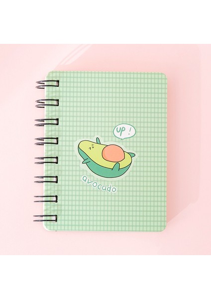 No.4 Tarzı A7 Sevimli Avokado Kıvrılabilir Mini Taşınabilir Spiral Not Defteri Günlük Kitap Egzersiz Kitabı Escolar Papelaria Okul Ofis Malzemesi (Yurt Dışından)