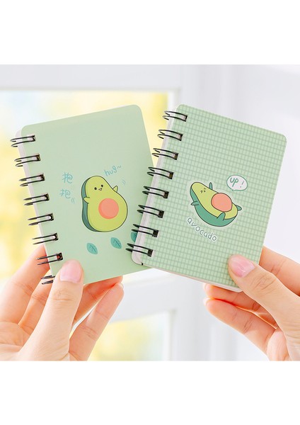 No.4 Tarzı A7 Sevimli Avokado Kıvrılabilir Mini Taşınabilir Spiral Not Defteri Günlük Kitap Egzersiz Kitabı Escolar Papelaria Okul Ofis Malzemesi (Yurt Dışından)