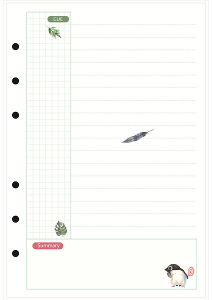 Cornell Tarzı A6 Yumuşak Kawaii A5 A6 Defter Kağıdı Doldurma Spiral Cilt Içindekiler Iç Sayfalar Aylık Haftalık Günlük Planlayıcı Ajanda (Yurt Dışından)