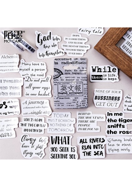 NO.155 Stili 1 Paket Kawaii Ingilizce Gazete Defter Not Defteri Sticker Yaratıcı Parlak Değiştirilebilir Sticker Kırtasiye Hediye Seyahat Günlüğü (Yurt Dışından) fiyatları