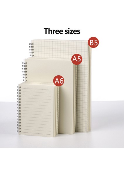 Izgara Stili A5 Okul Malzemeleri Kırtasiye A5 A6 B5 Spiral Defter Spiral Not Defteri Yapılacaklar Listesi Çizgili Noktalar Boş Izgara Kağıt Günlük Defter Çizim Defteri (Yurt Dışından)
