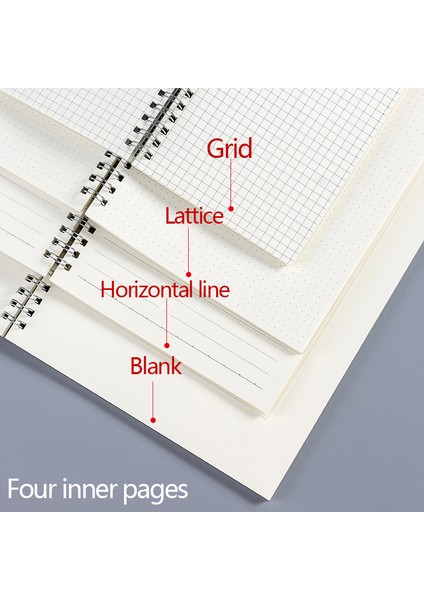 Izgara Stili A5 Okul Malzemeleri Kırtasiye A5 A6 B5 Spiral Defter Spiral Not Defteri Yapılacaklar Listesi Çizgili Noktalar Boş Izgara Kağıt Günlük Defter Çizim Defteri (Yurt Dışından)