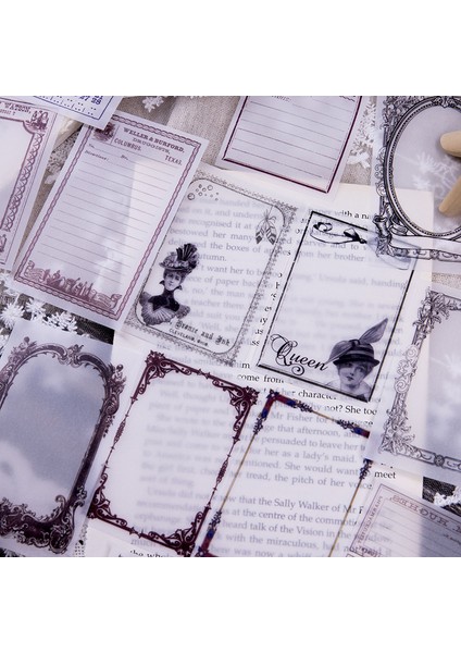 E Stili Geri Zamanlar Vintage Hatıra Notları Günlük Malzeme Kağıt Koleksiyonu Scrapbook Kırtasiye (Yurt Dışından)