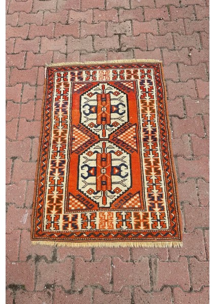 El Dokuma Küçük Boy Türk Kilim Canlı Renkli Dekoratif Kilim