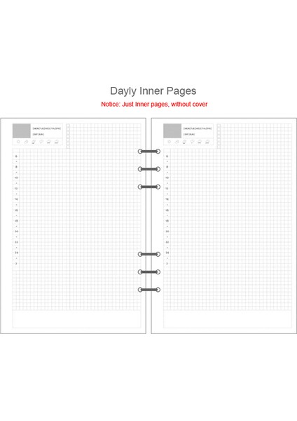 Sadece Günlük Plan Stili A7 Günlük A7 A6 A5 Şeffaf Gevşek Yapraklı Ciltli Defter Defter Iç Çekirdek Kapak Not Defteri Günlük Planlayıcı Ofis Kırtasiye Malzemeleri (Yurt Dışından)