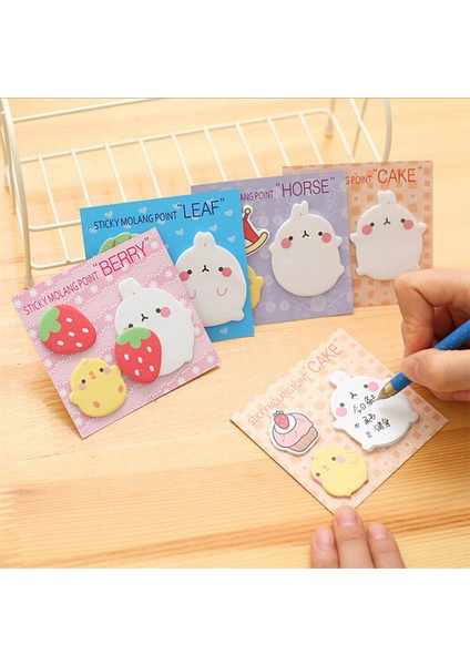 Mor Tarzı 1 Parça Lytwtw'nin Sticker Molang Yapışkan Notlar Sevimli Kawaii Karikatür Yapışkan Not Defteri Memo Pad Ofis Malzemesi Okul Kırtasiye (Yurt Dışından)