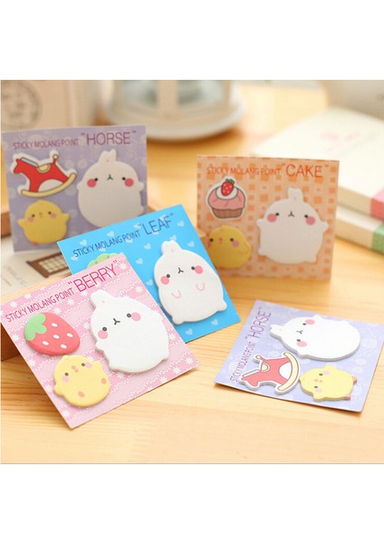 Mor Tarzı 1 Parça Lytwtw'nin Sticker Molang Yapışkan Notlar Sevimli Kawaii Karikatür Yapışkan Not Defteri Memo Pad Ofis Malzemesi Okul Kırtasiye (Yurt Dışından)