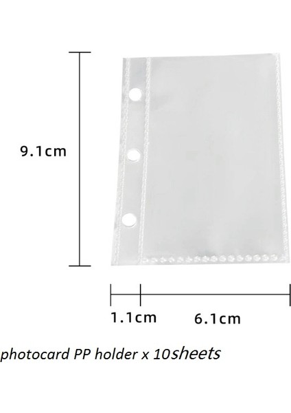 Yeni Fotoğraf Tutucu X10 Stili 3 Delikli Mini Pvc Gezgin Defteri Yeni Şeffaf Cep Küçük Dergi Seyahatçi Defter Sevimli Karikatür Dıy Planlayıcı Seti (Yurt Dışından)
