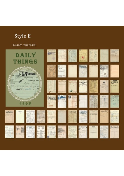 E Stili Bay Kağıt 12 Tasarım Not Defteri Yapraklı Retro Tarz Ortaçağ Kutu Yazma Etiket Ofis Aksesuarı Kırtasiye Okul Malzemeleri (Yurt Dışından)