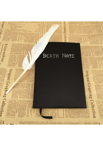 Koyu Haki Stili Death Note Defter Seti Deri Günlük ve Kolye Tüy Kalem Animasyon Sanat Yazma Günlüğü Death Note Not Defteri (Yurt Dışından)