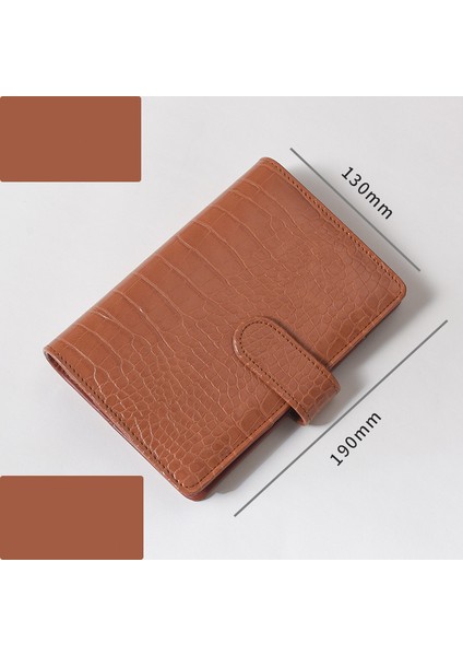 Kahverengi Tarzı A6 A5 A6 Macaron Lazer Renkli Timsah Desenli Yapışkan Defter Kapağı Günlük Ajanda Planlayıcı Kağıt Kapağı Okul Kırtasiye (Yurt Dışından)