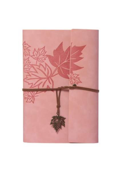 Pembe Stil A6 185X125MM Seyahat Severler Için Vintage Defter Pu Deri Boş Kraft Günlük Not Defteri Takım Ofis Malzemeleri (Yurt Dışından)