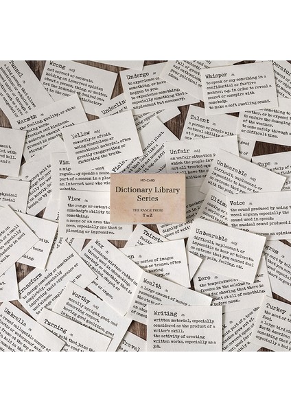 T-Z Stili Vintage Retro Tarzı Sözlük Kütüphane Hatıra Scrapbooking Kağıdı Eski Moda Kırtasiye (Yurt Dışından)