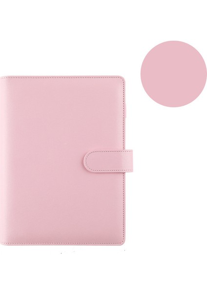 Pembe Stil A6 Macaron Rengi A6A5 Pu Deri Kendin Yap Ciltli Defter Ajanda Planlayıcı Kağıt Cilt Okul Kırtasiye (Yurt Dışından)