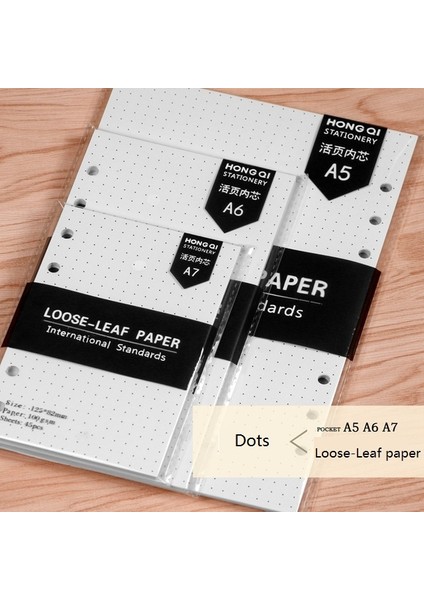 Nokta Stili A5 A5A6A7 Spiral Defter Ajanda Aylık Haftalık Planlayıcı Altı Delik Standart Gevşek Yaprak Ofis Okul Kırtasiye (Yurt Dışından)