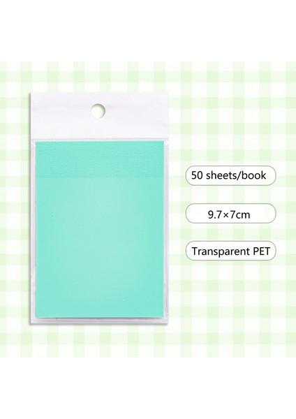L Yeşil Stil Su Geçirmez Pet Şeffaf Not Kağıdı Günlük Yapılacaklar Listesi Not Defteri Okul Ofis Malzemeleri (Yurt Dışından)