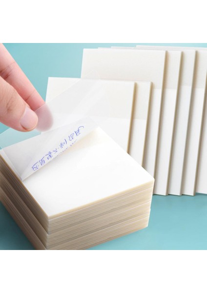 L Yeşil Stil Su Geçirmez Pet Şeffaf Not Kağıdı Günlük Yapılacaklar Listesi Not Defteri Okul Ofis Malzemeleri (Yurt Dışından) fırsatları