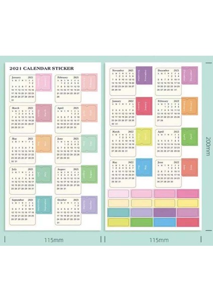 Takvim Çıkartma Stili A6 A5A6A7 Spiral Defter Ajanda Aylık Haftalık Planlayıcı Altı Delik Standart Gevşek Yaprak Ofis Okul Kırtasiye (Yurt Dışından)