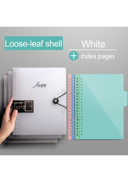 Beyaz Stil A4 Günlük A5 B5 A4 Şeffaf Halkalı Defter Defter Iç Çekirdek Kapak Not Defteri Günlük Planlayıcı Ofis Kırtasiye Malzemeleri (Yurt Dışından)