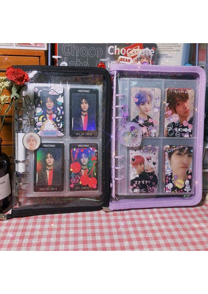 Siyah Stil A5 Skysonıc A5 A6 Fermuarlı Defter Kapağı-Muhtelif Yaprak Düzenleyici Günlük-Bullet Şeffaf Pvc Kılıf Fotoğraf Düzenleyici Kırtasiye Malzemeleri (Yurt Dışından) fırsatları