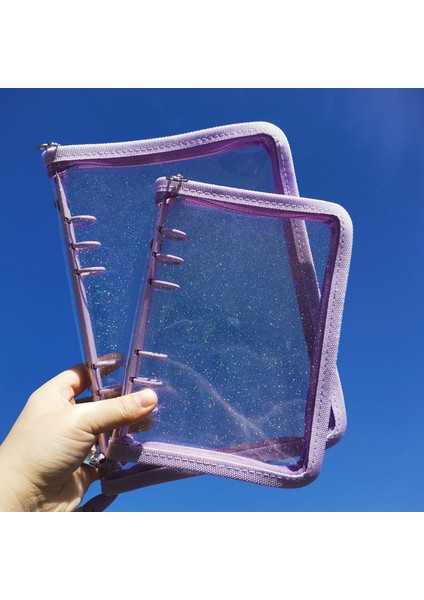 Siyah Stil A5 Skysonıc A5 A6 Fermuarlı Defter Kapağı-Muhtelif Yaprak Düzenleyici Günlük-Bullet Şeffaf Pvc Kılıf Fotoğraf Düzenleyici Kırtasiye Malzemeleri (Yurt Dışından) indirimleri