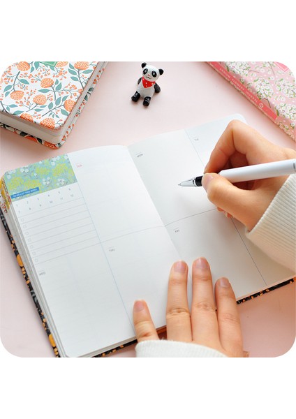 Tropikal Tarz A6 Yeni Gelen Sevimli Pu Deri Çiçekli Zarf Takvim Defter Haftalık Planlayıcı Defter Okul Ofis Malzemeleri Kawaii Kırtasiye (Yurt Dışından) indirimleri