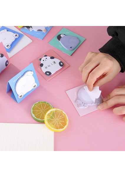 Sincap Tarzı Mengtaeets Sevimli Hayvan Popo Notlar Yapışkan Memo Pad Ayraçlar Kedi Penguen N Defa Yapışkan Ofis Kırtasiye Malzeme (Yurt Dışından)