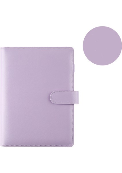 Mor Tarzı A5 Macaron Rengi A6A5 Pu Deri Kendin Yap Ciltli Defter Ajanda Planlayıcı Kağıt Cilt Okul Kırtasiye (Yurt Dışından)