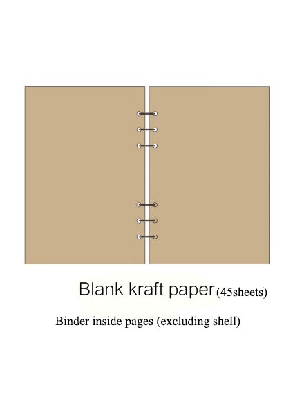 Boş Kraft Kağıt Stili A7 Günlük A7 A6 A5 Şeffaf Gevşek Yapraklı Ciltli Defter Defter Iç Çekirdek Kapak Not Defteri Günlük Planlayıcı Ofis Kırtasiye Malzemeleri (Yurt Dışından)