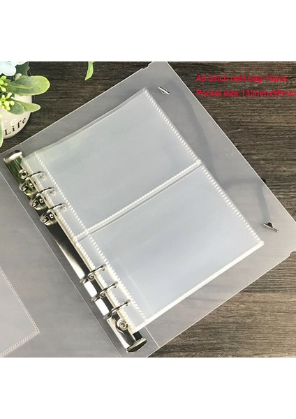 A5 5 Inç Çanta-10 Adet Tarzı A6 Köpekbalığı A5 A6 Fermuarlı Defter Fotoğraf Organizatörü Gevşek Yapraklı Kapak Günlük Bullet Şeffaf Pvc Ajanda Kırtasiye (Yurt Dışından)