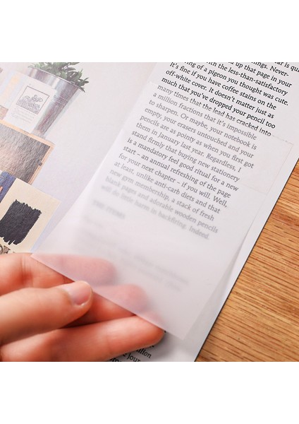 8 Bej Tarzı 50 Sayfalı Şeffaf Yapışkan Notlar Öğrenci Su Geçirmez Mesaj Memo Pad Yaratıcı Kırtasiye Ofis Okul Malzemeleri Renkli Defter (Yurt Dışından)