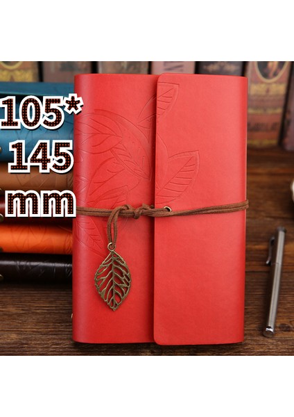 Kırmızı Stil Sanat Bağbozumu Deri Retro Defter Günlük Not Defteri Edebiyat Pu Deri Not Defteri Kırtasiye Hediye Seyahatçi Günlüğü Planlayıcılar Ofis Okul Malzemeleri (Yurt Dışından)