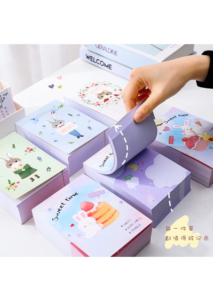 No.6 Tarzı Tatlı Unicorn Not Defteri Çizgi Film Tavşan Kalın Koparılabilir Not Yapışkan Not Ofis Aksesuarları Kawaii Kırtasiye (Yurt Dışından) fiyatları