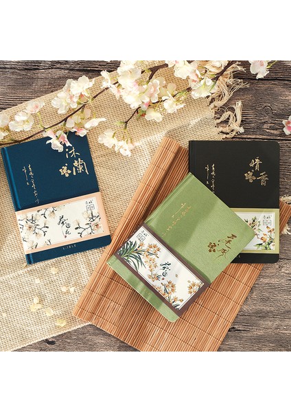 Taoyuan Tarzı Çin Tarzı Yaratıcı Sert Kapaklı Günlük Defter Hediye Güzel Hediye Günlük Planlayıcı El Kitabı Scrapbook Iç Sayfa Defteri (Yurt Dışından)