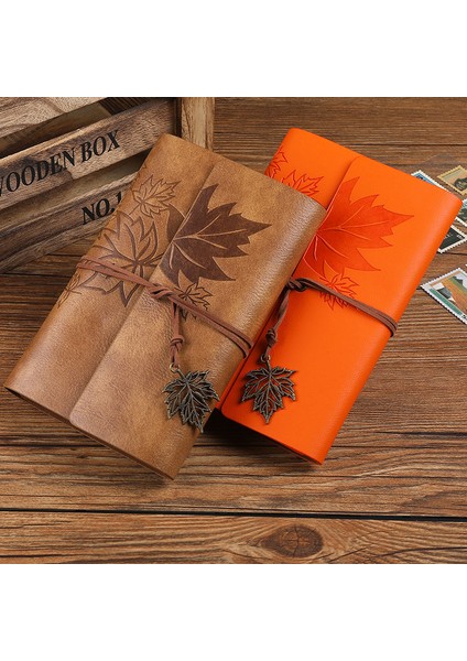Çizgi Iç Stili A6 185X125MM Seyahat Severler Için Vintage Defter Pu Deri Boş Kraft Günlük Not Defteri Takım Ofis Malzemeleri (Yurt Dışından)