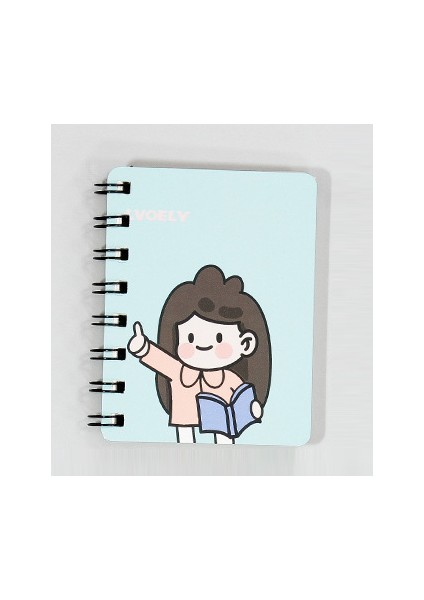 Yeşil Stil Mini Gevşek Yapraklı El Kitabı Defter Günlüğü Boş Defterler Günlükler Sevimli Öğrenci Not Defteri Planlayıcı Okul Ofis Malzemeleri (Yurt Dışından)