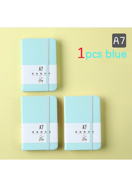 1 Adet A7 Mavi Stil 1 Adet A6 A7 Mini Defter Taşınabilir Cep Not Defteri Günlük Planlayıcı Ajanda Organizatör Sketchbook Ofis Okul Kırtasiye 96 Sayfa (Yurt Dışından)