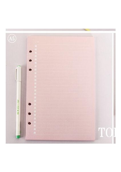 Pembe Stili Listelemek Için A6 Günlük A7 A6 A5 Şeffaf Gevşek Yapraklı Ciltli Defter Defter Iç Çekirdek Kapak Not Defteri Günlük Planlayıcı Ofis Kırtasiye Malzemeleri (Yurt Dışından)