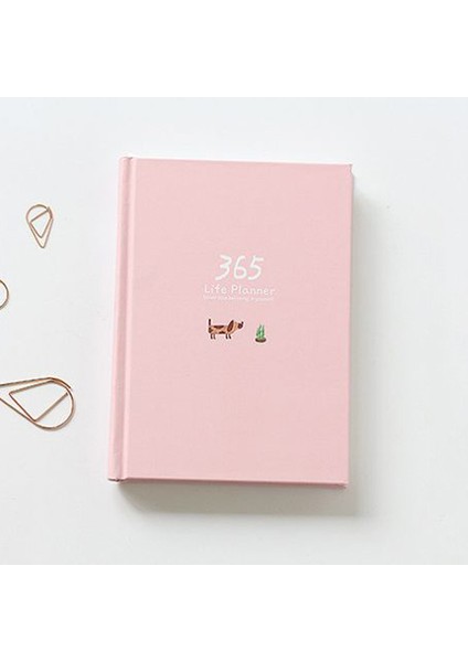 Pembe Tarzı 365 Planlayıcı Ajanda Defter Renkli Iç Sayfa Tasarım Yıllık Günlük Plan Günlük Kayıt Hayat Defteri Hediye Ofis Malzemeleri (Yurt Dışından)