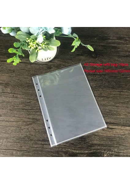 A5 Saklama Çantası-10 Adet Tarzı A5 Köpekbalığı A5 A6 Fermuarlı Defter Fotoğraf Organizatörü Gevşek Yapraklı Kapak Günlük Bullet Şeffaf Pvc Ajanda Kırtasiye (Yurt Dışından)