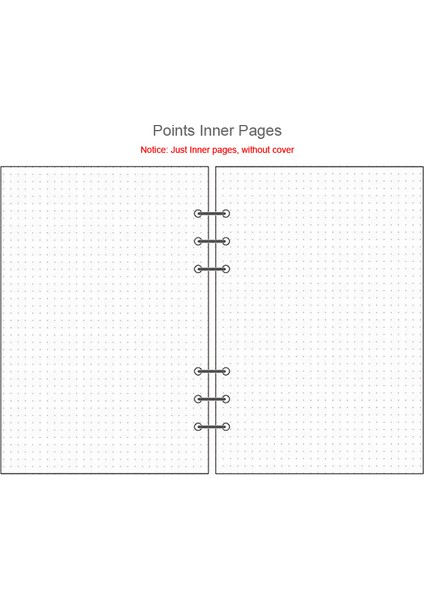 Sadece Nokta Stili A7 Günlük A7 A6 A5 Şeffaf Gevşek Yapraklı Ciltli Defter Defter Iç Çekirdek Kapak Not Defteri Günlük Planlayıcı Ofis Kırtasiye Malzemeleri (Yurt Dışından)