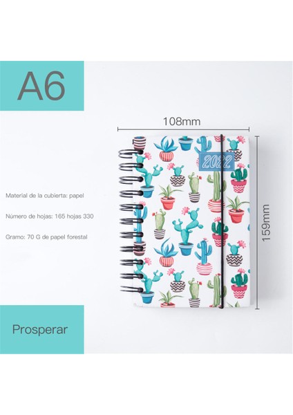 A6 3 Tarzı A5 Günlük Ajanda Spiral Organizatör Defter Hedef Alışkanlık Zaman Çizelgesi Okul Malzemeleri - Türkçe (Yurt Dışından)